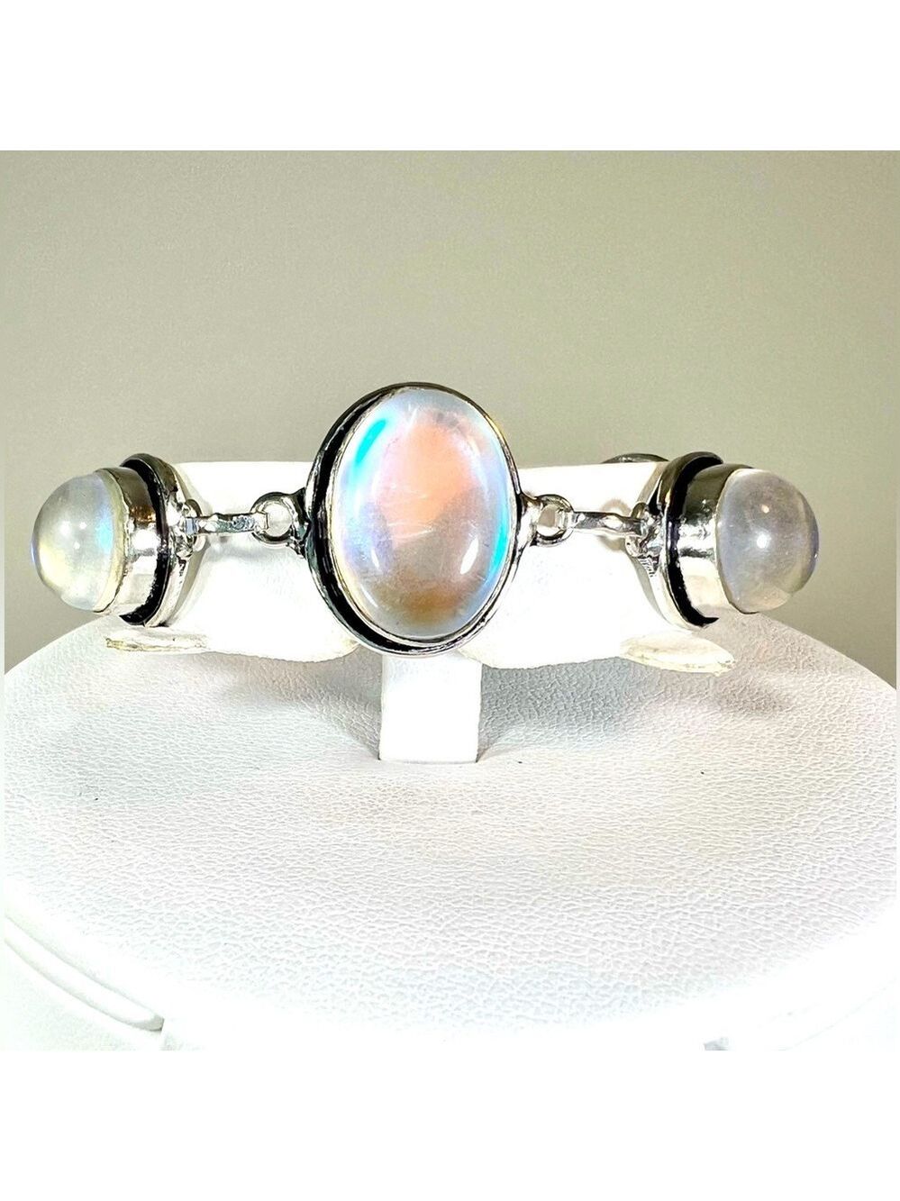 Fire Topaz 🔥 925 Ovals Synthetic Gemstones Bracelet